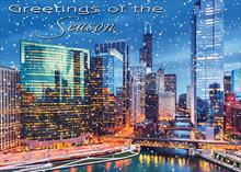 #7991<br>The Windy City WinterPersonalized Chicago Christmas Card