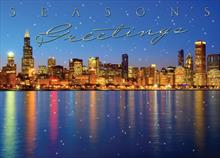 #8556<br>Chicago SkylineHoliday card