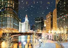 #8560<br>Snowy walkHoliday greeting card