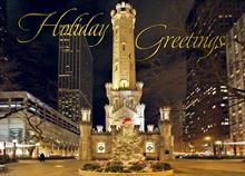 #8565<br>Chicago Water Tower at Christmas