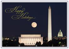 #7046<br>Moonlight across the MallWashington DC Greeting Card